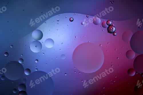 Preview: Beautiful abstract background from mixed water and oil in blue and purple color