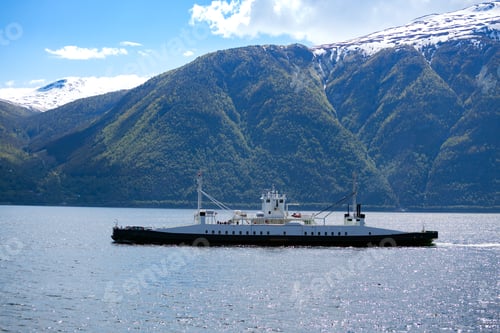 Preview: ferry on the fjord
