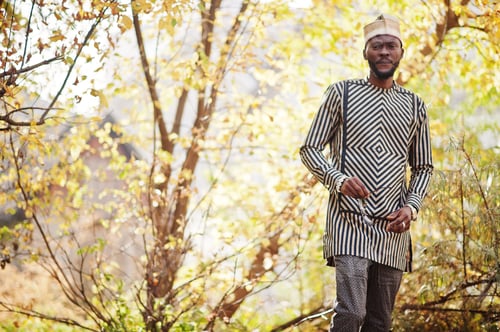 Preview: Portrait of stylish black african american man