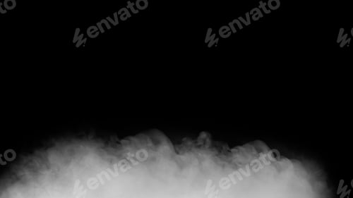 Preview: White smoke or fog isolated on black background.