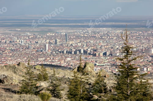 Preview: view of konya city from the hills