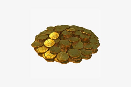 Preview: Circular arrangement of gold coins