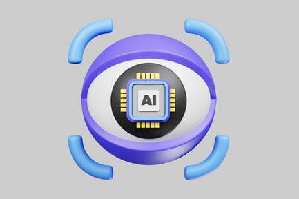 Visualização: Conceito de olho de inteligência artificial