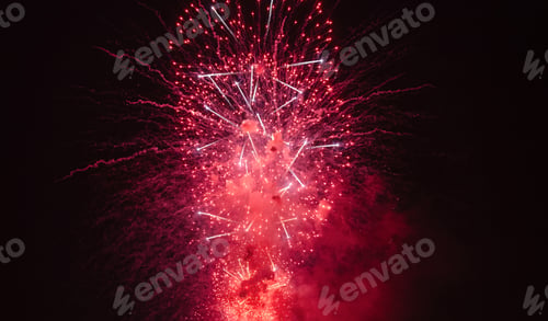 Preview: Holiday fireworks backgrounds with sparks, colored stars and bright