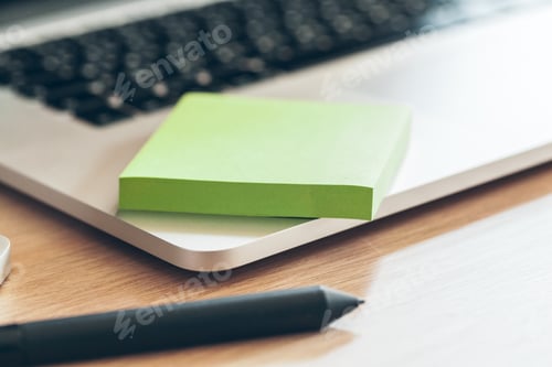 Preview: Pen and notebook up close on an office desk