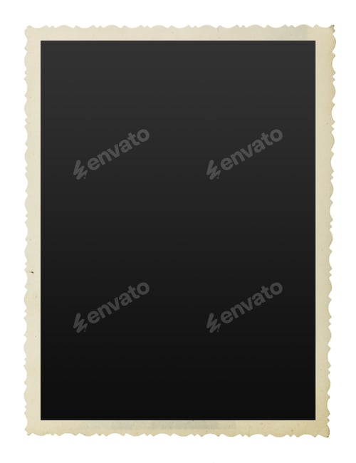 Preview: Blank dark surface in old photo frame ready for drawing or writing ideas