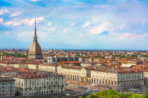 Preview: Turin Panorama with Mole Antonelliana from Monte dei Cappuccini