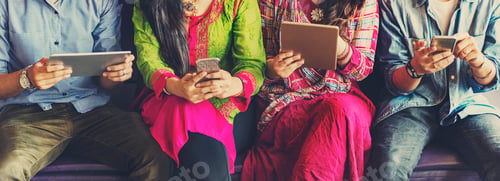 Preview: Friends Hangout Technology Gadgets Concept