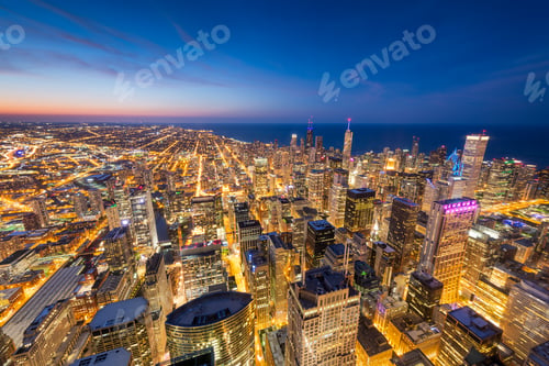 Preview: Chicago, Illinois, USA Aerial View