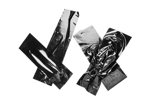 Preview: Set of black tapes on white background