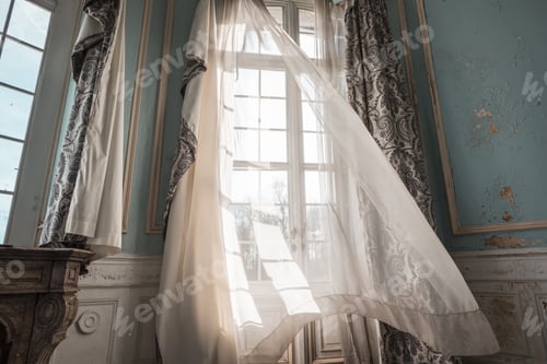 Preview: Windows of an old building from the inside