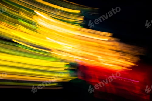 Preview: Motion blur of city lights at night