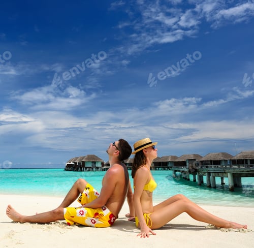Preview: Couple On A Tropical Beach At Maldives