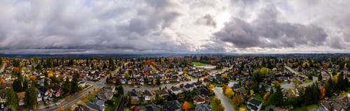 Preview: Aerial View of Surrey Suburb in Vancouver, BC, Canada
