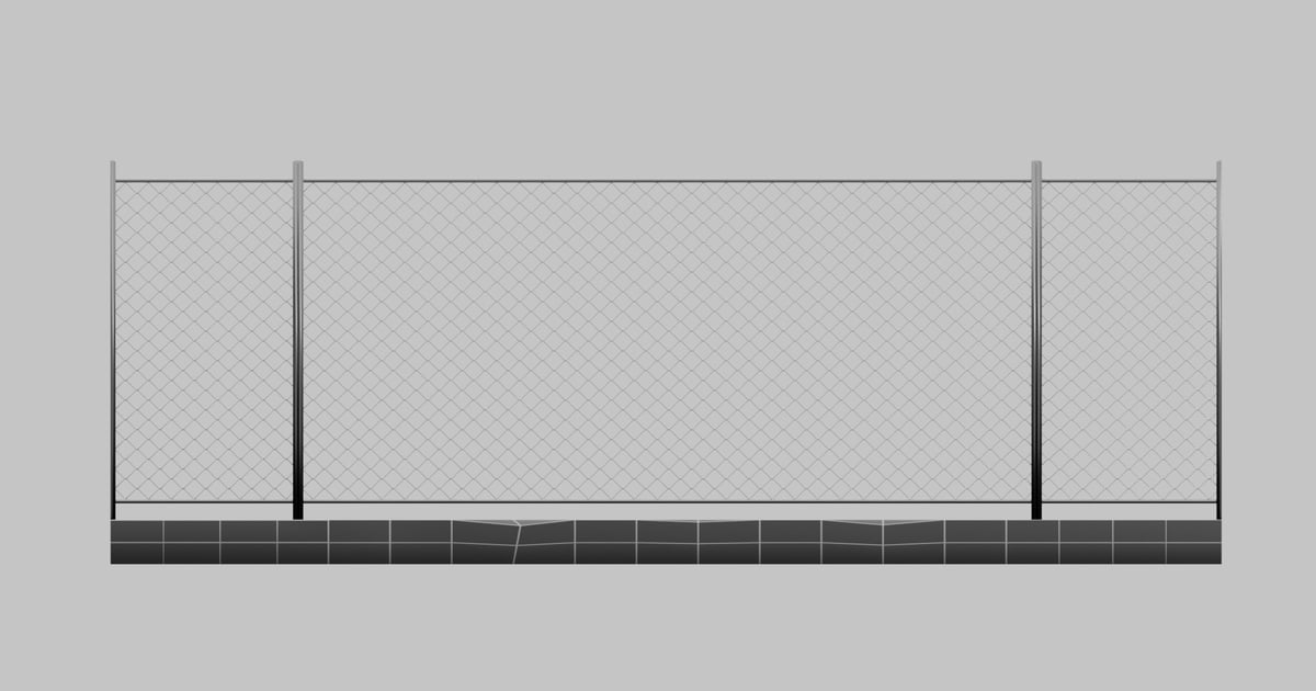 Iron Fence 3D, Incl. fence & kitbash - Envato