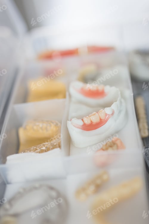 Preview: Dental prostheses of different characteristics, dental health concept
