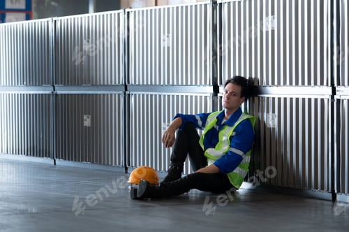 Preview: Head of worker in an auto parts warehouse