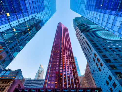Preview: Real Estate. Financial Center. High office buildings in the business center of the city.