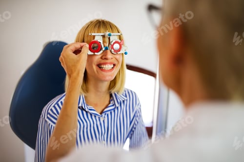 Preview: Ophthalmology concept. Patient eye vision examination in ophthalmological clinic