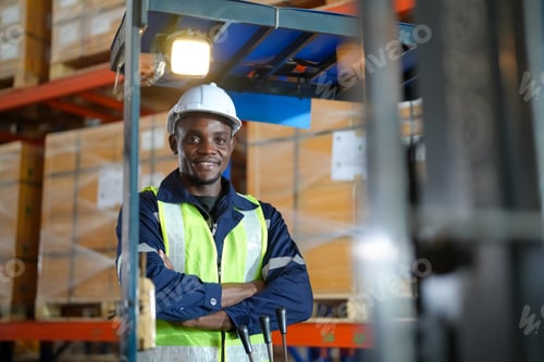 Preview: Young warehouse workers working together. Business distribution supply and logistic shipment.
