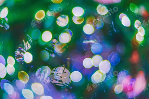 Preview: Abstract Outline Of Light- Colored Circles Bokeh. Blurred Background