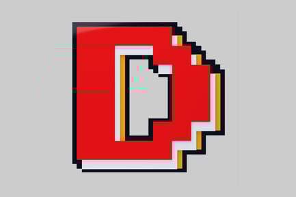 Preview: Pixelated letter d business graphic