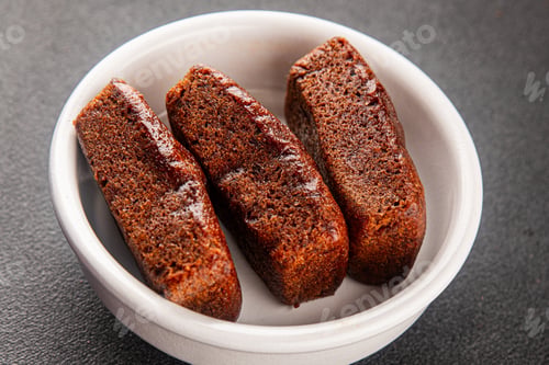 Preview: Financier biscuit chocolate cookie sweet dessert fresh delicious gourmet food background