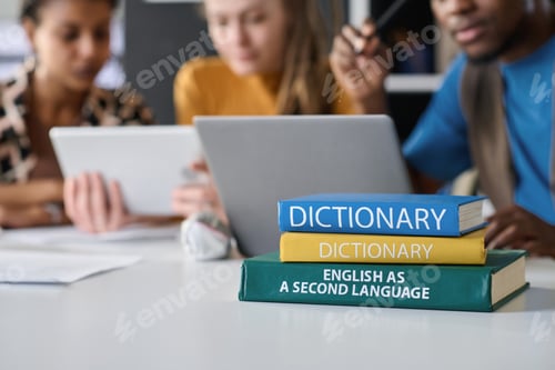 Preview: Students studying foreign language together