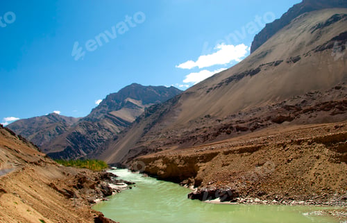 Preview: Landscape of mountain river, Mountain stream, Ladakh