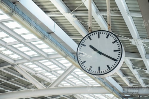 Preview: Clock at the railway station for passenger looking the time