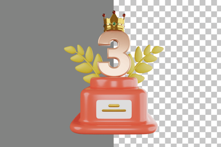 Preview: Third Winner Trophy 3D Icon