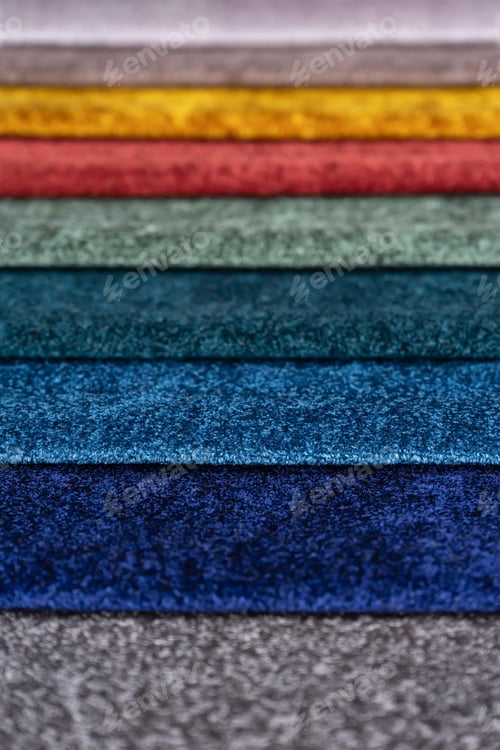 Preview: Multi Colored Set Of Upholstery Fabric Samples For Selection, Collection Of Textile Swatches