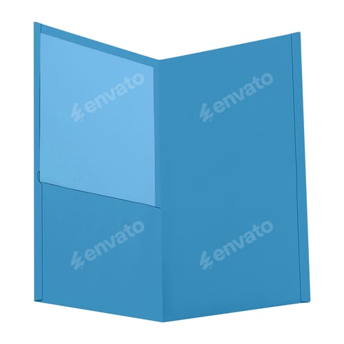 Preview: blue folder isolated on white