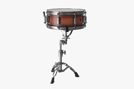 Preview: Wooden Snare Drum with Metal Stand