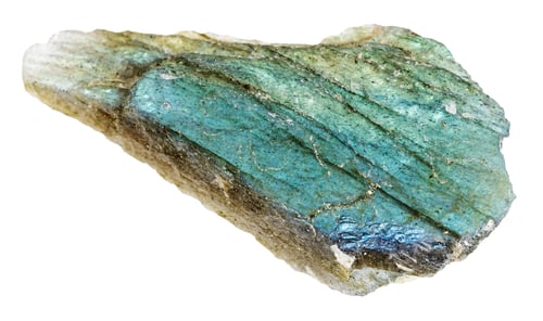 Preview: raw labradorite mineral isolated on white