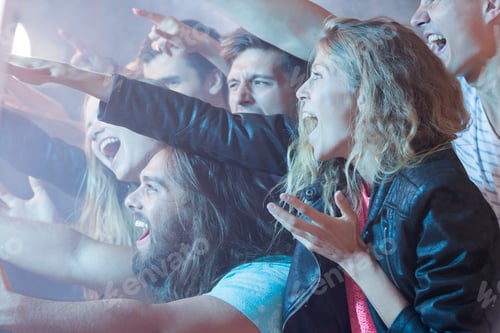 Preview: Crowd of young people at concert
