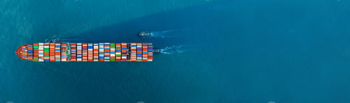 Preview: Cargo container Ship, cargo vessel ship carrying container and running