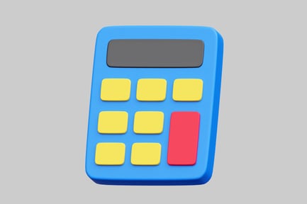 Preview: Vibrant Blue Calculator Finance