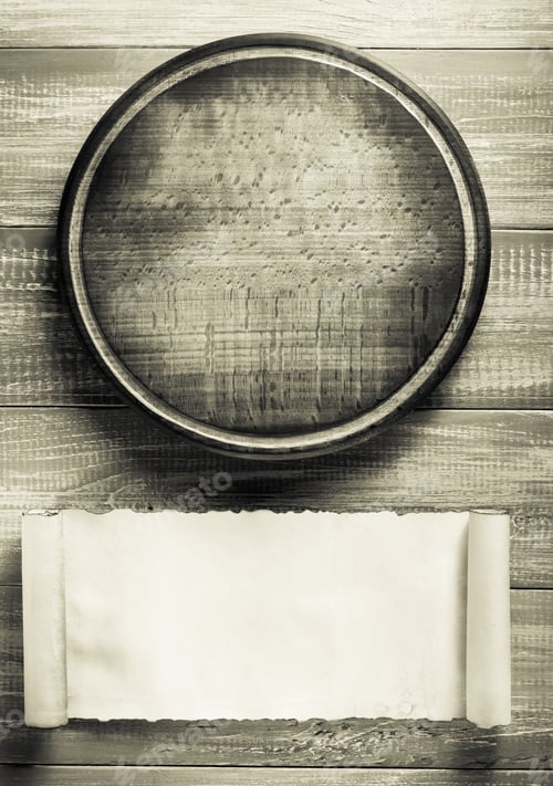 Preview: pizza cutting board at rustic background