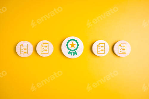 Preview: International Organization for Standardization, Wooden blocks with ISO quality certification