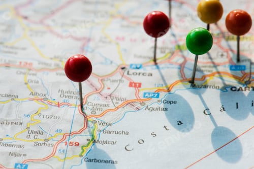 Preview: Closeup of pins on the map