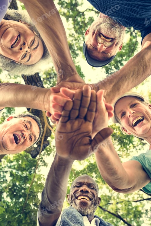 Preview: Group Of Senior Retirement Exercising Togetherness Concept