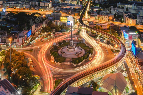 Preview: Bangkok downtown, Thailand in urban city in Asia.