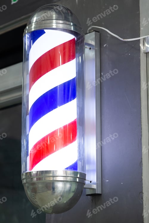 Preview: Vertical shot of a Barber's pole
