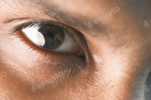 Preview: detail shot of young man eye