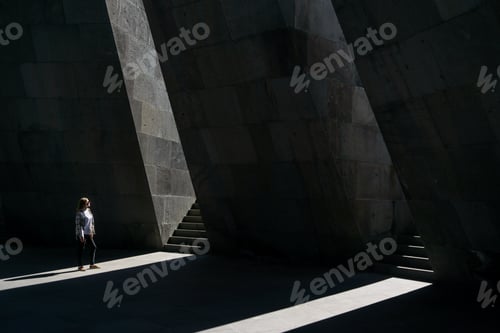 Preview: A girl is watching the sunlight