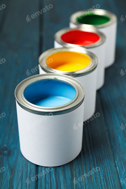 Preview: Tools for art and repairing - paint, paint in can