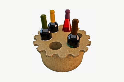 Preview: Circular wine rack with bottles