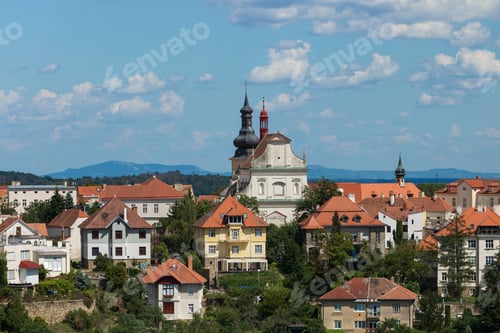 Preview: European Town with Colorful Rooftops and Church
