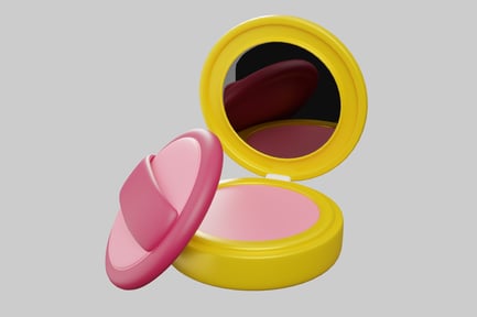 Preview: Compact makeup case with mirror and red applicator
